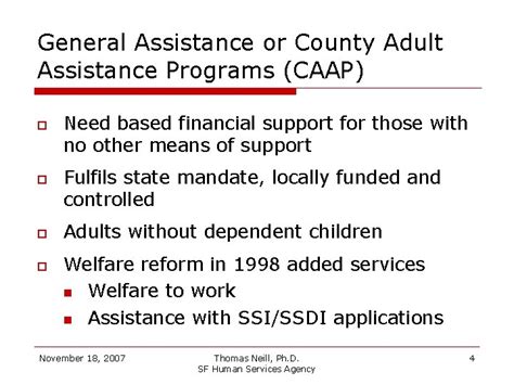 County Adult Assistance Programs (CAAP) .